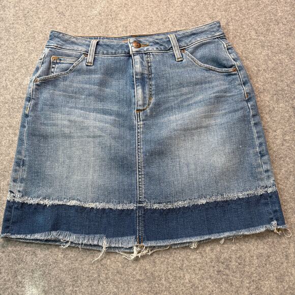 Women's Joe's Jeans The Wasteland High Rise Denim Patchwork Mini Skirt Size 28 - Picture 1 of 8